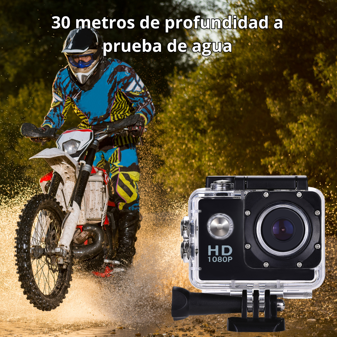 Cámara RidePro para Motociclistas + Kit de Accesorios