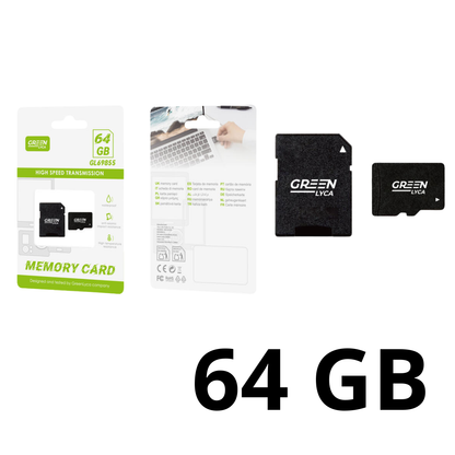 Tarjeta micro SD 64GB para fotos y vídeos (Cámara RidePro)