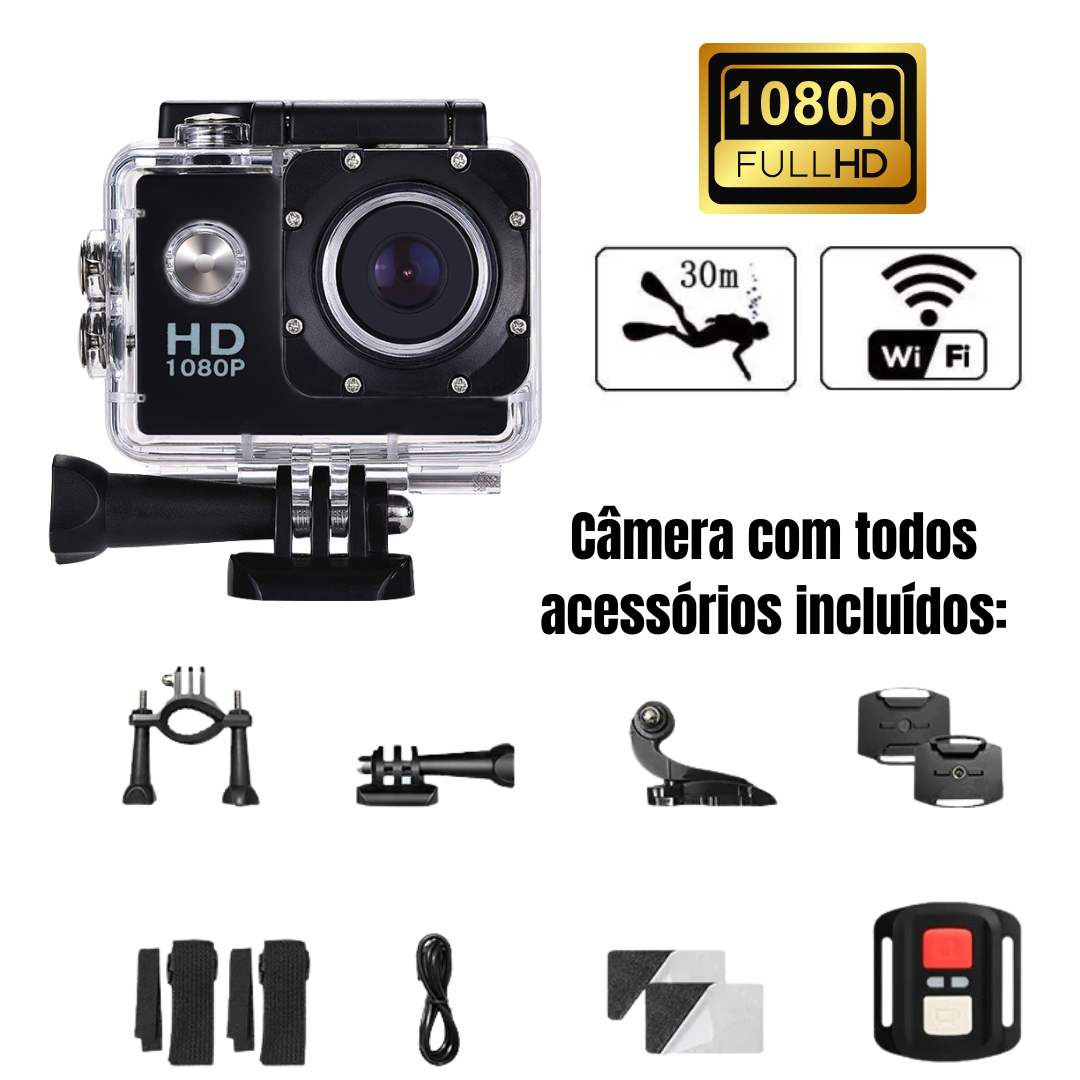 Cámara RidePro para Motoristas + Kit de Accesorios