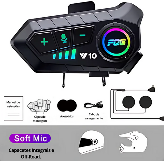 Auricular Bluetooth MotoSound Pro para Casco – Llamadas y Música para Motociclistas