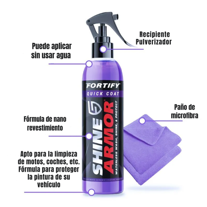 Nano Revestimiento Cerámico 3 en 1- Brillo, Limpieza y Protección