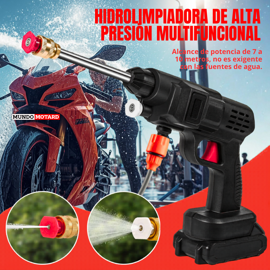 Hidrolimpiadora a batería de alta presión – Limpieza potente y portátil