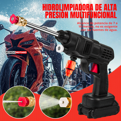 Hidrolimpiadora a batería de alta presión – Limpieza potente y portátil