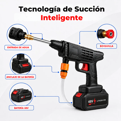 Hidrolimpiadora a batería de alta presión – Limpieza potente y portátil