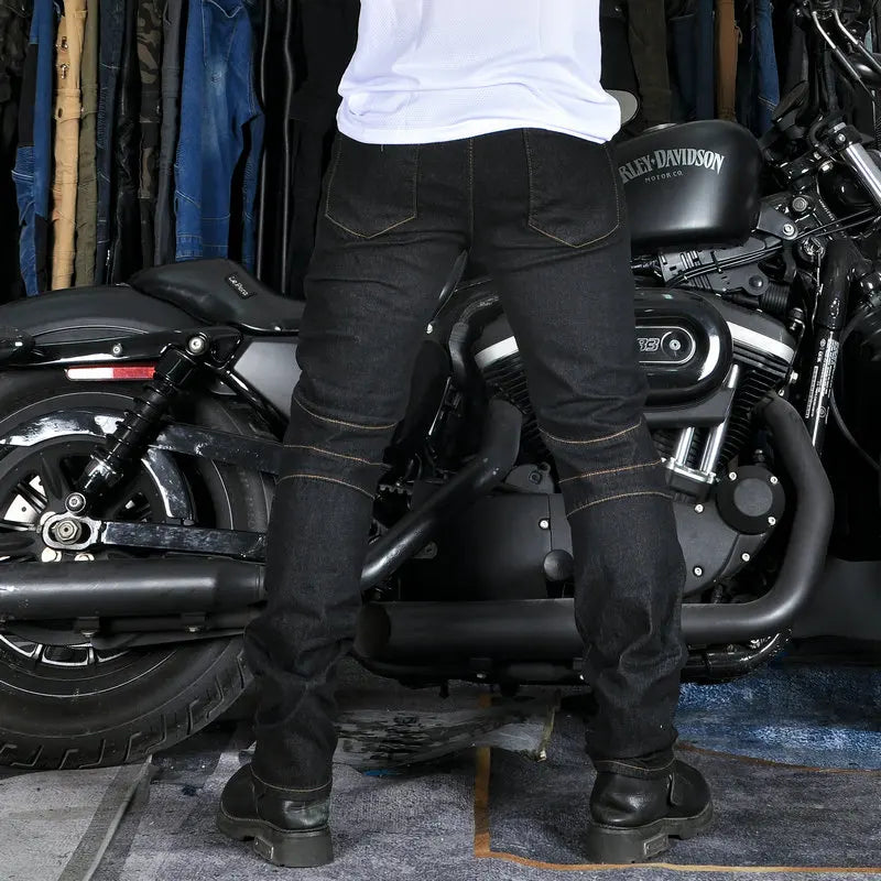 Pantalones con protección anticaída para motociclistas