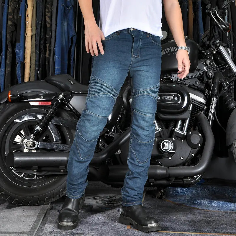 Pantalones con protección anticaída para motociclistas