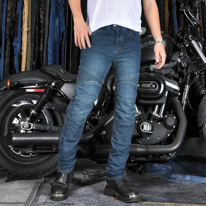 Pantalones con protección anticaída para motociclistas