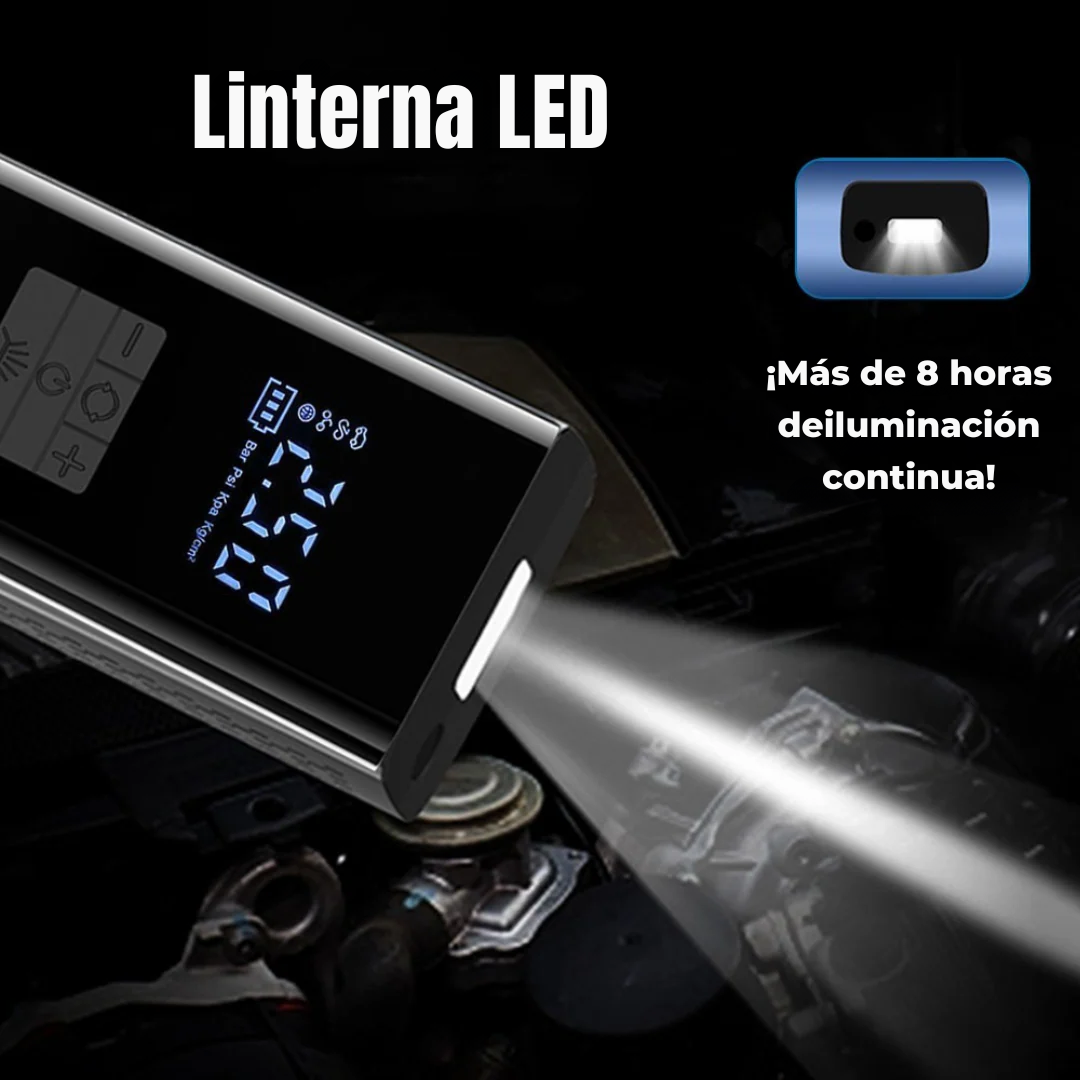 Compresor de Aire Portátil RidePro - Neumáticos Inflados en Instantes