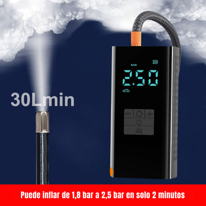 Compresor de Aire Portátil RidePro - Neumáticos Inflados en Instantes